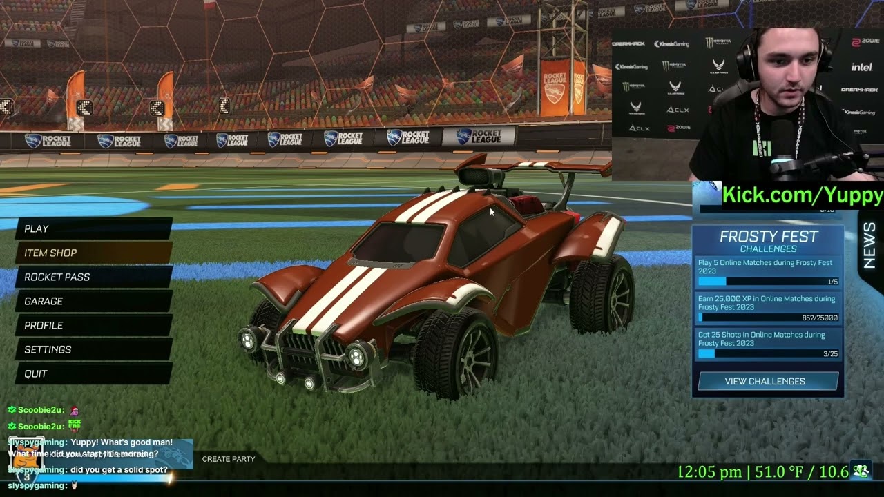 Yuppy plays Rocket League at Dreamhack booth