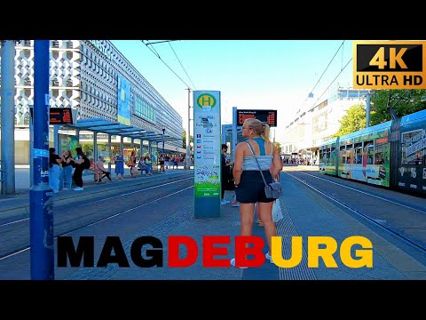 Magdeburg Germany 🇩🇪 - August 2022 - 4K-60fps the Best, Walking Tour (▶️21min) Magdeburg