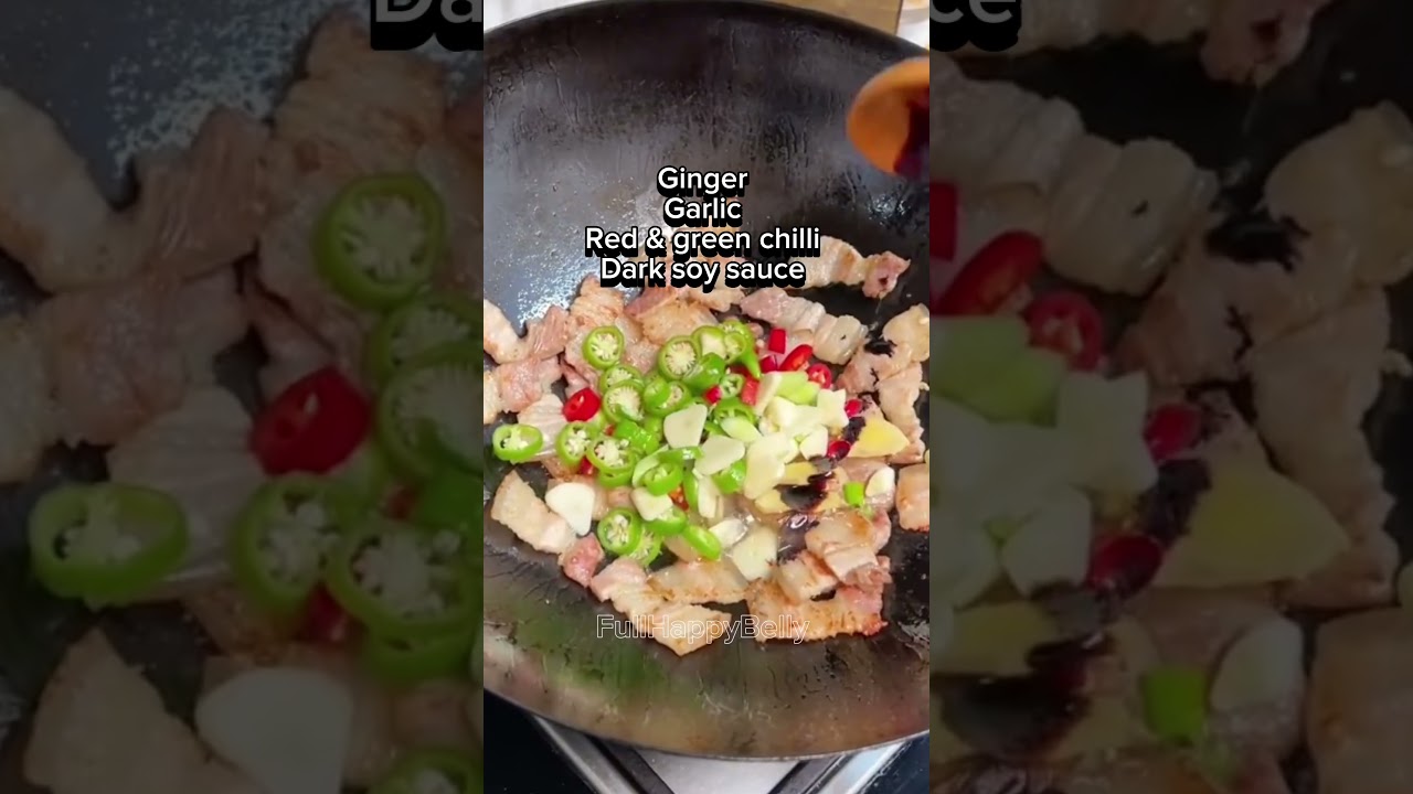 Жареная свиная грудинка с корнем лотоса!