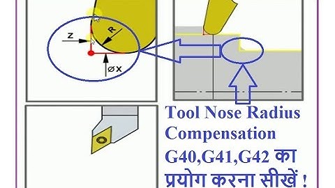 How To Use Tool Nose Radius Compensation G40,G41,G42 On CNC Turning Machine