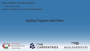 Python Software Carpentry workshop 02-04 March 2021 - Building Programs with Python Module Part 1