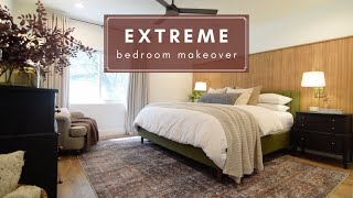 BEDROOM MAKEOVER ON A BUDGET \/ Extreme DIY Room Makeover \/ Bedroom Transformation \/ Room Tour 2021