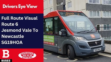 DEV: FULL ROUTE VISUAL | Nexus Bus Route 6 - Jesmond Vale to Newcastle | SG19HOA