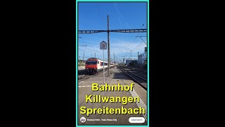 Ein Zug durchfährt den Bahnhof Killwangen-Spreitenbach, Kanton Aargau, Schweiz 2022 / #shorts