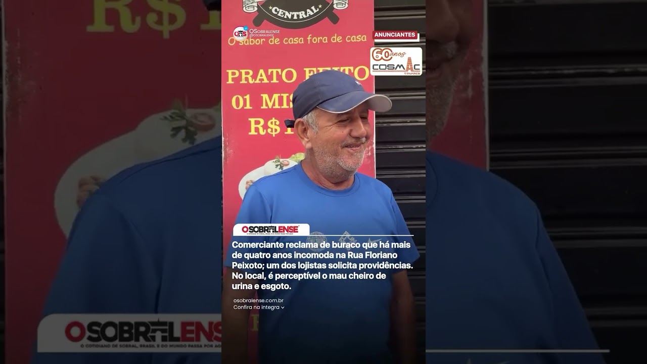 Comerciante reclama de buraco que há mais de quatro anos incomoda na Rua Floriano Peixoto; 