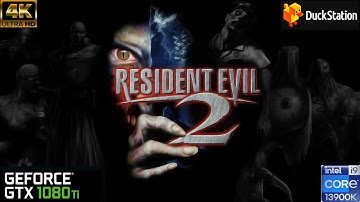 Resident Evil 2 PS1 Gameplay 4k 60fps ( Duckstation PSX Emulator )