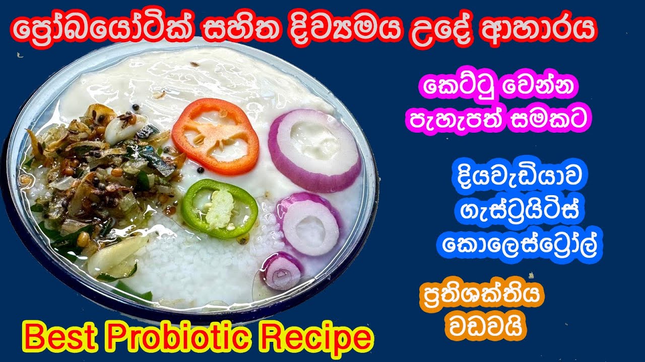 යෝගට් ටිකක් එකතු කරල හදන දිව්‍යමය උදෑසන ආහාරය Easy Probiotic Breakfast | Rice Kanji | දිය බත්