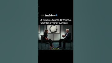 JP Morgan Chase CEO revealed the company moves an astounding $10 trillion every day.#moneyflow