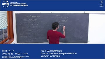 Functional Analysis (MTH-FA)  Lecture 17