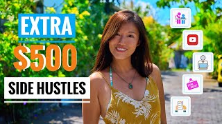 How to make extra $500/mth: 5 Side Hustle ideas I tried & how they worked in reality.