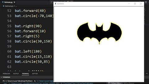 Draw Batman 🦇 logo | Full Python Code || Python turtle