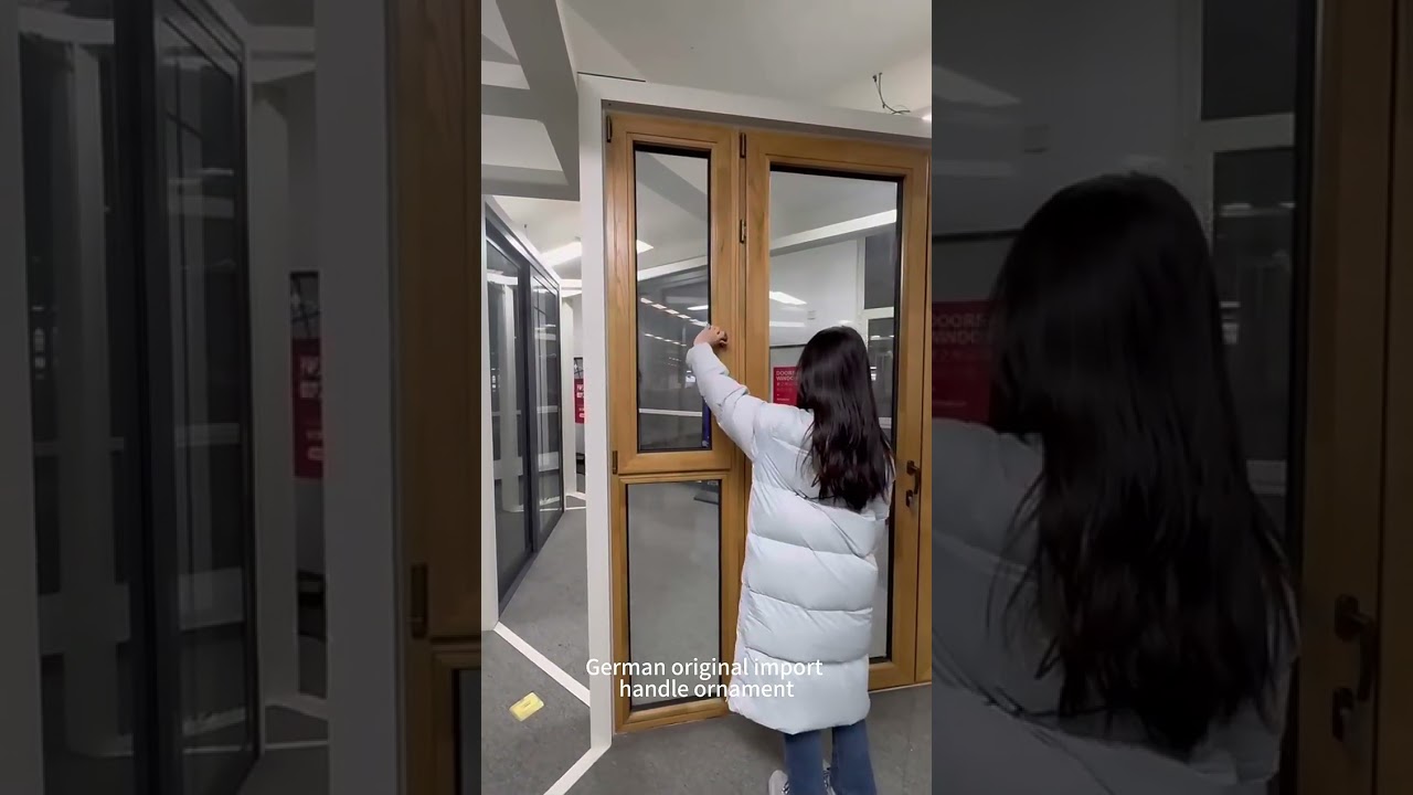 Wood clad aluminum doors