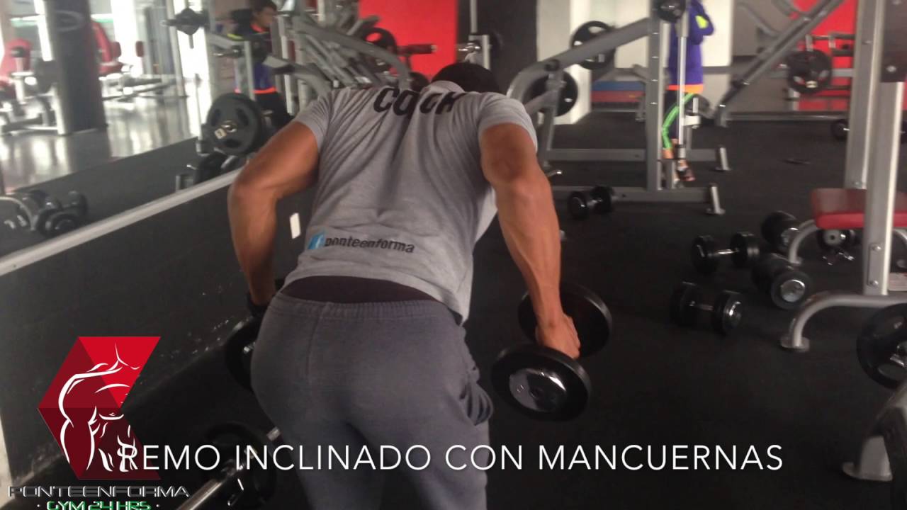 REMO INCLINADO CON MANCUERNAS - YouTube