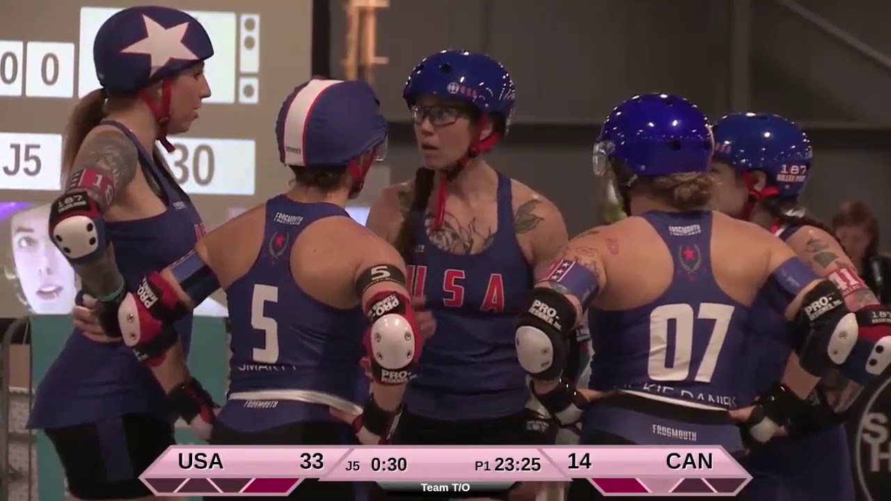 Roller Derby World Cup 2018 USA v Canada YouTube