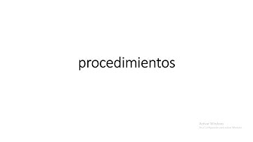 procedimientos en pseudocodigo