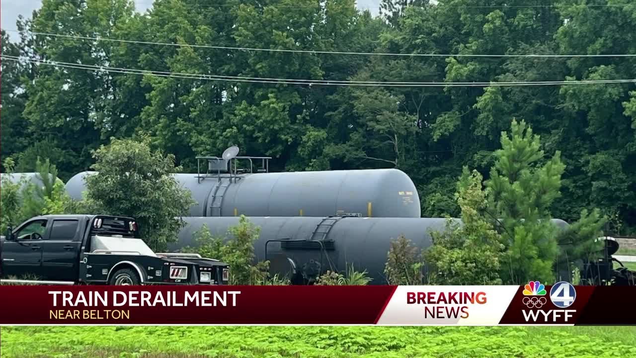 Train derailment in Belton, South Carolina