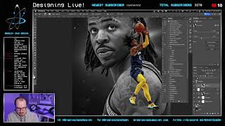Designing Live with Bradley Jack Design - Ja Morant Sports Card - 3-02-2022