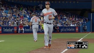 BAL@TOR: Mancini ties MLB record with seventh homer