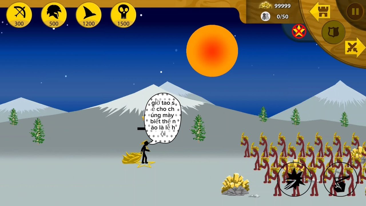 Câu Chuyện Hài Hước Của Đại Ca Lính Giáo Vàng Và Đàn Em Kiếm Sĩ, Thợ Mỏ | Stick War Legacy