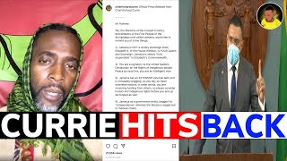 CURRIE hits back at HOLNESS touting MAROON sovereignty