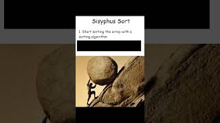 Sysaphus sort #shorts #short #programing  #programmerhumor