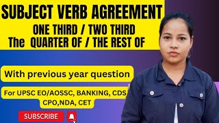 Subject Verb Agreement - 15 Golden Rules, Basic English grammar | By ANII MAAM | For SSC, CPO, CDS