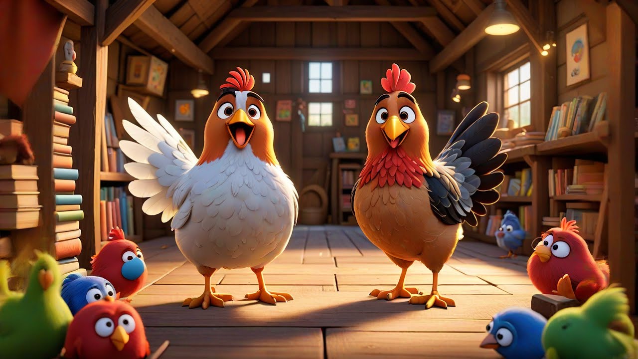 Four Chubby Chickens Learn to Read | Counting & Early Literacy | Nursery and Preschool Learning