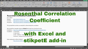 Excel - Rosenthal Correlation Coefficient with stikpetE
