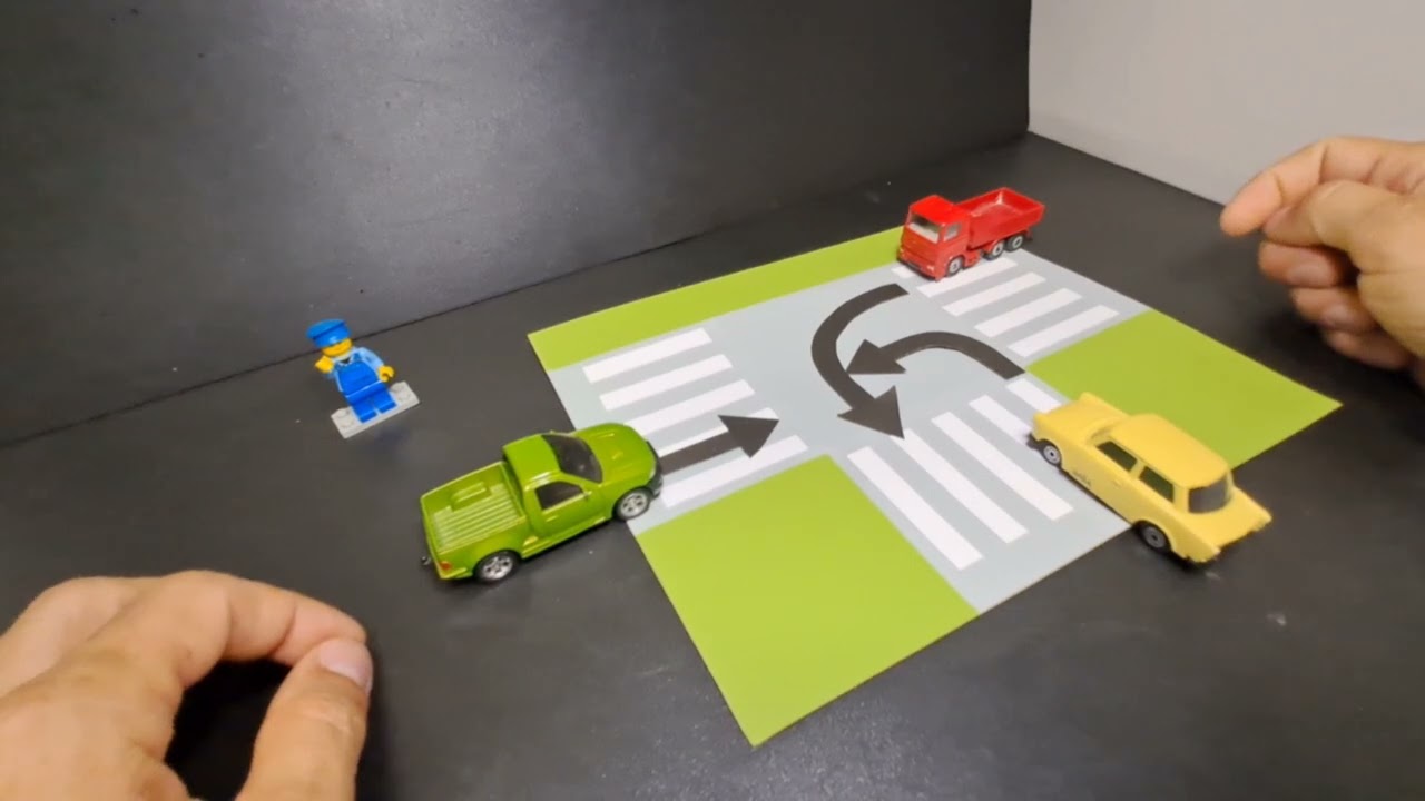 Pravilo desne strane, promet na trokrakom raskrižju bez prometnih znakova