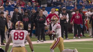 Purdy extends the play to pinpoint Kittle for a TD