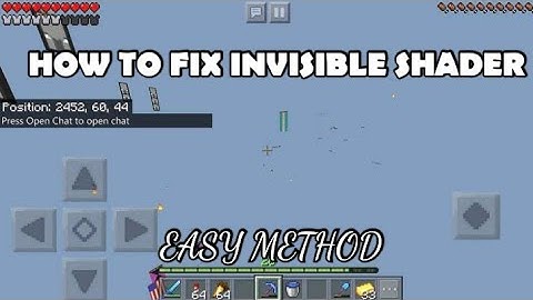 HOW TO FIX INVISIBLE SHADER GLITCH EASY WAY!