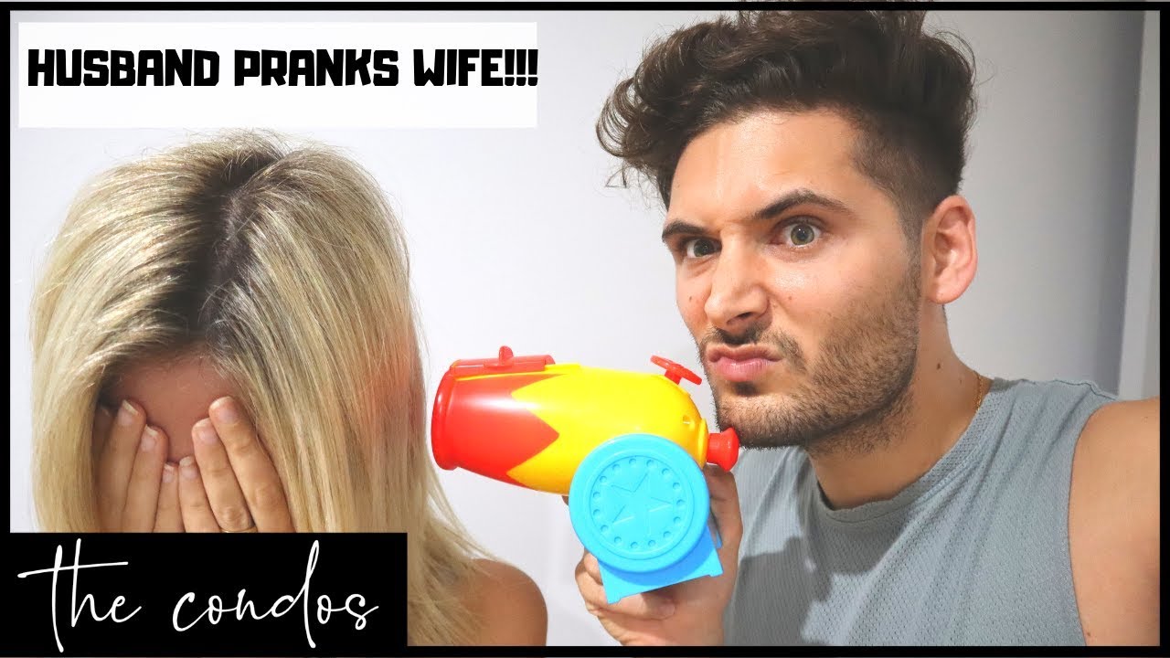 HUSBAND PRANKS WIFE WITH CREAM FILLED CANNON!! YouTube