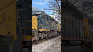 CSX 3367 with a Raised Letter K5HA goes through Bogota, NJ with 2 EMDs trailing