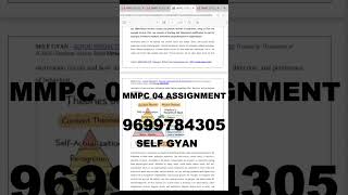 MMPC 04 Solved Assignment 2026 | IGNOU MBA Ready Solution 📚🔥