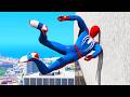SPIDERMAN CRAZY JUMPS FALLS 4 GTA 5 Spider Man Fails