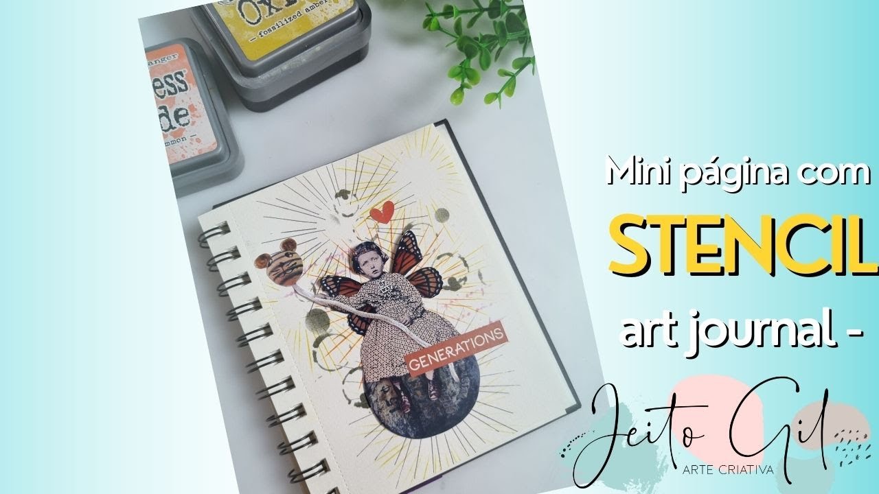 ART JOURNAL com STENCIL FÁCIL YouTube