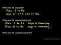 Calculus 1.2b - Interpreting a Graph