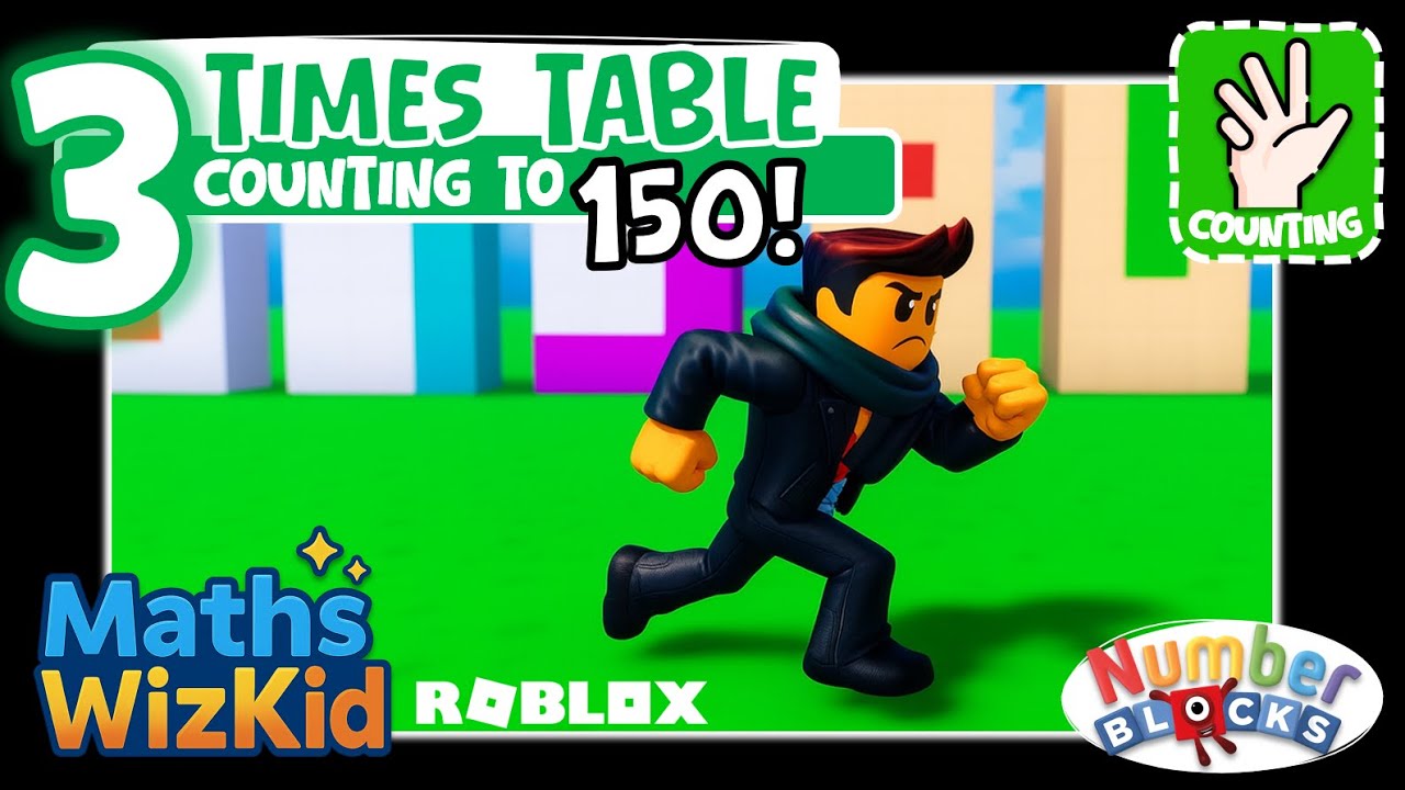 3 Times Table Song (Counting by 3's)! | Maths Wiz Kid | Fun Roblox Learning