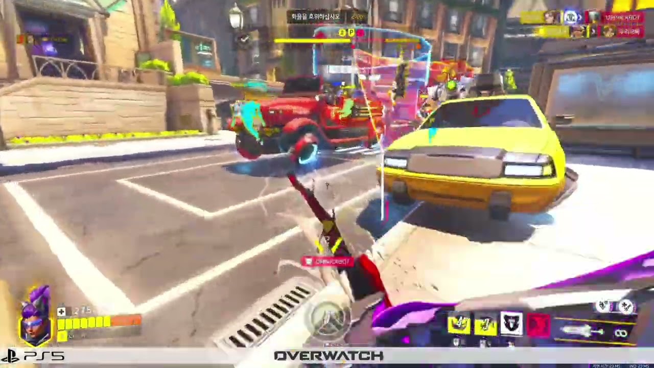 [오버워치 빠른대전] 미드타운 (공)/ 벤데타 - 똥싸다 한번씩만 뽀록 터져도 이기는 구만 이 사기챔은..(그래서 너프)