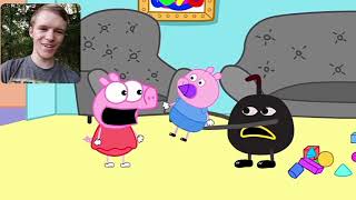 Reaction - Dont Touching Bomber B - Peppa And Bomber B Funny Animation