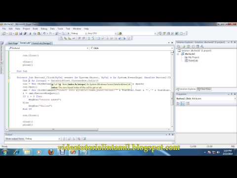 VB .NET Database tutorials in tamil 4 how to delete a record in vb.net 2008