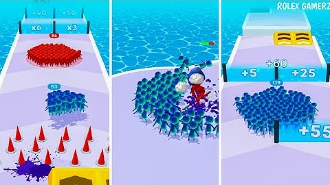 Count master:green+dark blue crowd runners 3D|run game|  gameplay Walkthrough (iOS & Android)