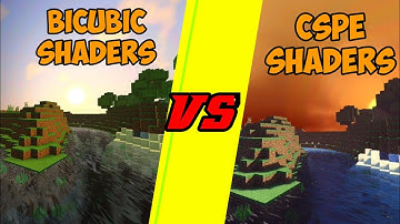 BICUBIC SHADERS VS CSPE SHADERS Minecraft Pe 1.16