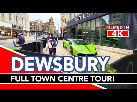 DEWSBURY | Full tour of Dewsbury Town Centre in West Yorkshire | Dewsbury Walking Tour in 4K