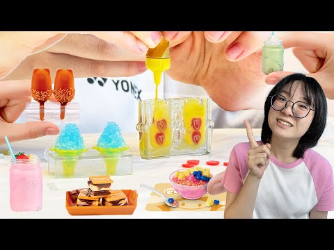【DIY】製作世界上最小的冰棒 夏日消暑迷你冰棒與剉冰製作 可口的夏日甜點 迷你宇宙夏日甜點製作[NyoNyoTV妞妞TV]
