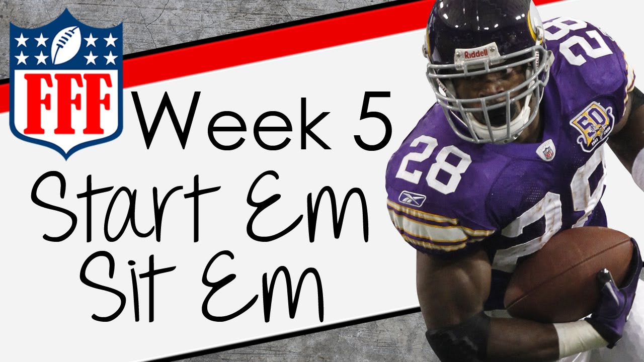 Week 5 Start'Em Sit'Em - Sleepers - 2015 Fantasy Football
