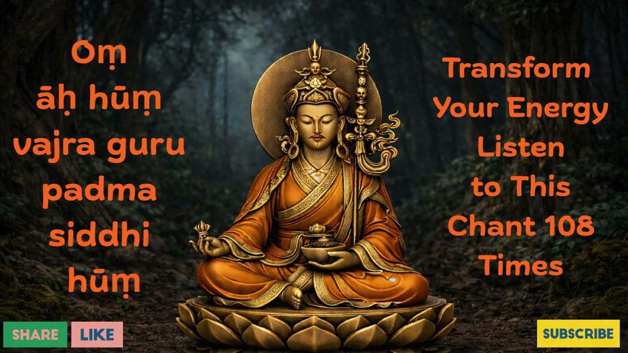 Oṃ āḥ hūṃ vajra guru padma siddhi hūṃ -  Transform Your Energy Listen to This Chant 108 Times