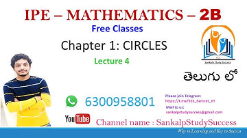 4.Circles || 2B IPE important questions || AP and TS