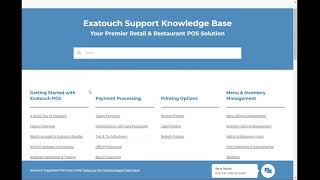 NEW Exatouch POS Support Knowledge Base