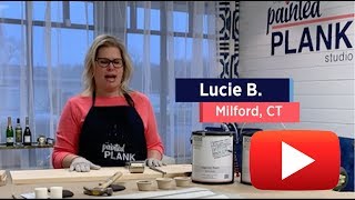 Lucie with Painted Plank uses non-toxic ECOS WoodShield Craft Stain